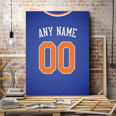 New York Jersey Custom Canvas Print Wall Art for Boy Girl Men Women Basketball Personalized Canvas Art